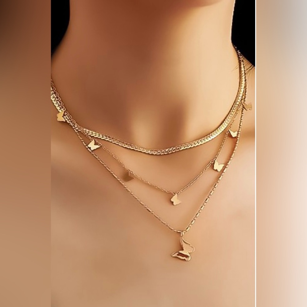 18k Gold Plated Butterfly Necklace